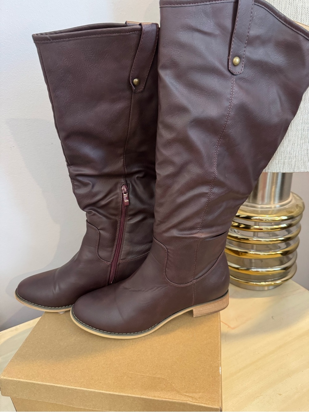 Juicy Couture Women's Tall Riding Boots in Dark Brown